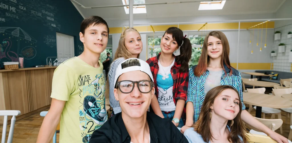 student-taking-photo-with-classmates